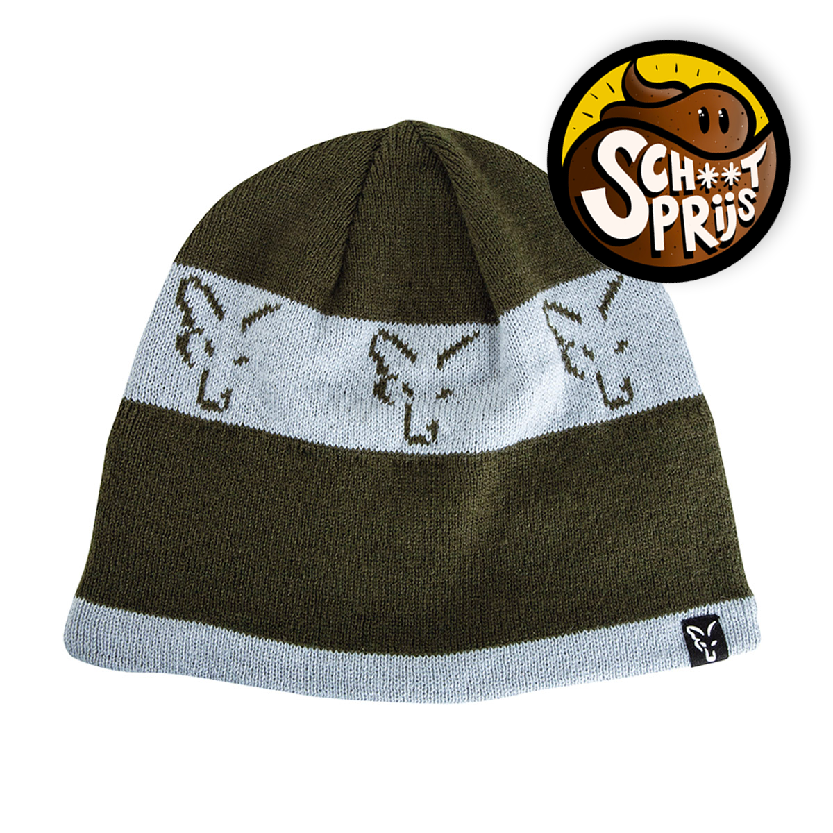 Fox Green & Silver Beanie