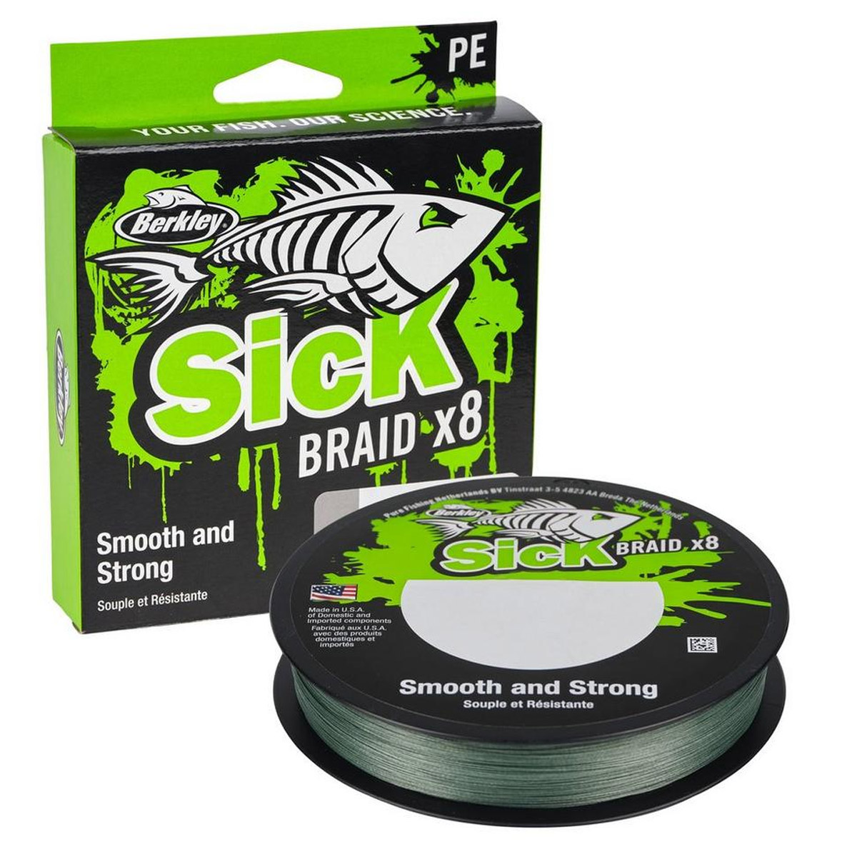 Berkley Sick Braid 150 Meter Moss Green  Berkley Sick Braid 150 Meter Moss Green