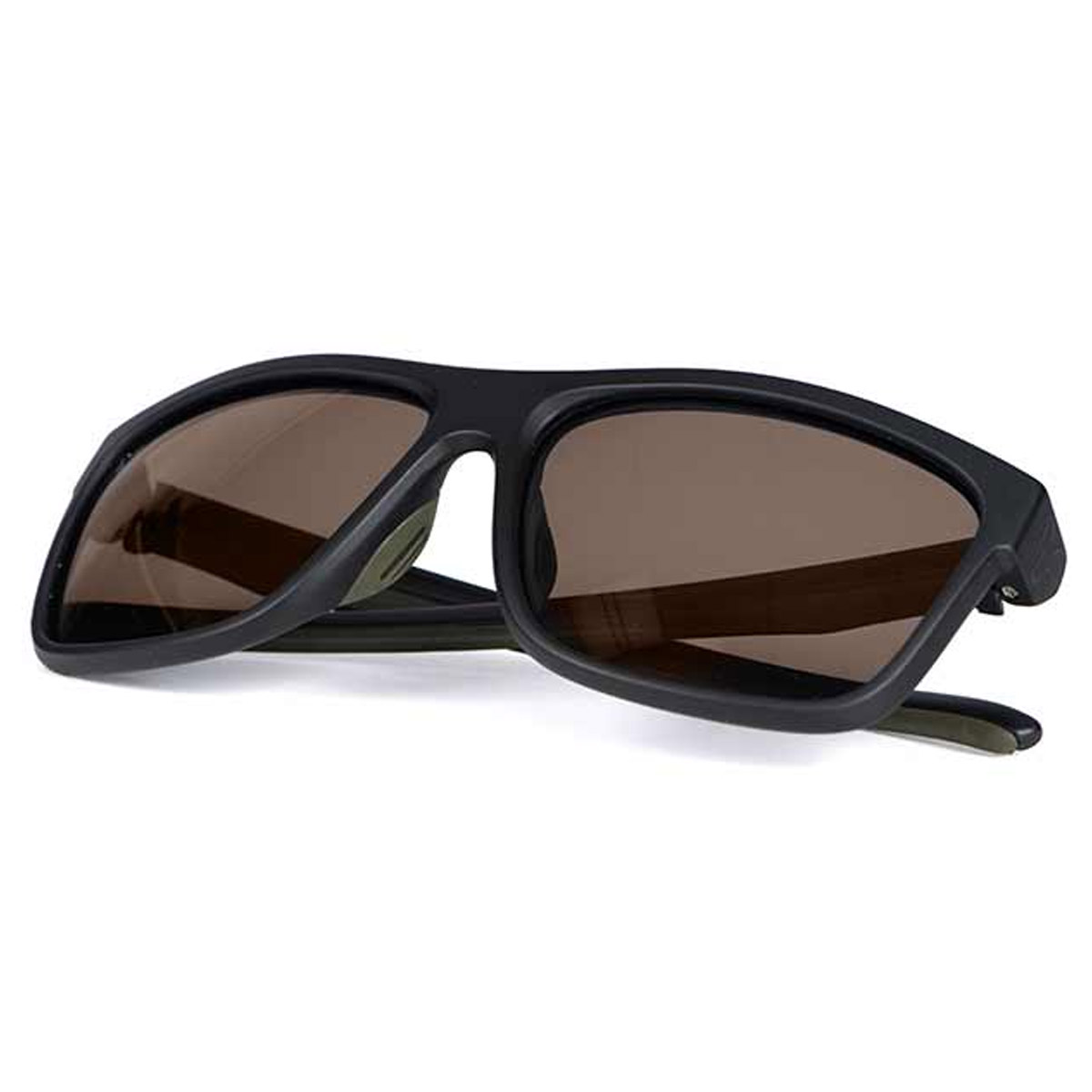 Fox Collection Green & Black Shades - Brown Lens