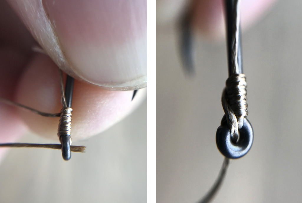 De knotless knot is een betrouwbare knoop voor je standaard onderlijn. De knotless knot is een betrouwbare knoop voor je standaard onderlijn.