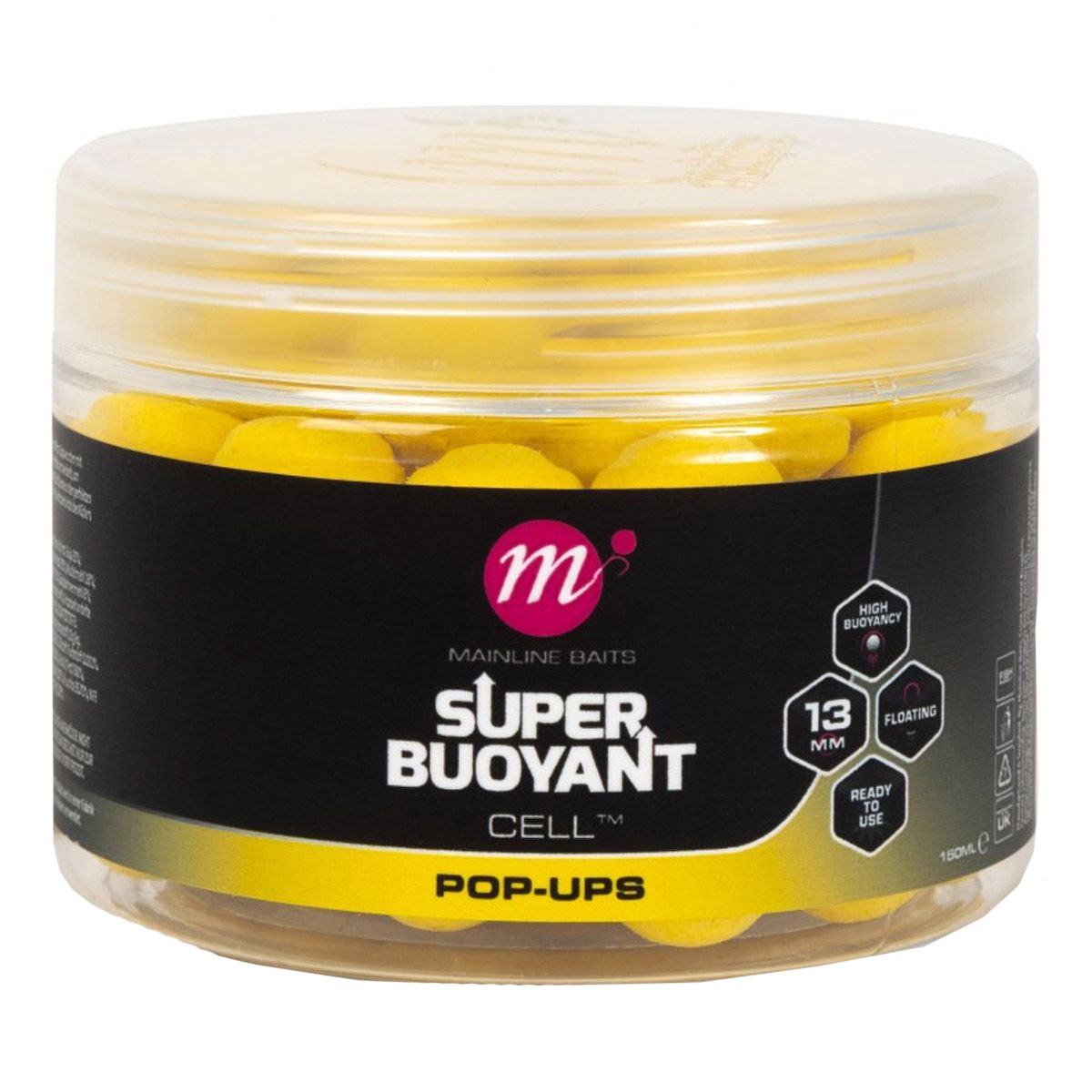 Mainline Super Buoyant Pop-Ups Yellow 13 MM -  Cell