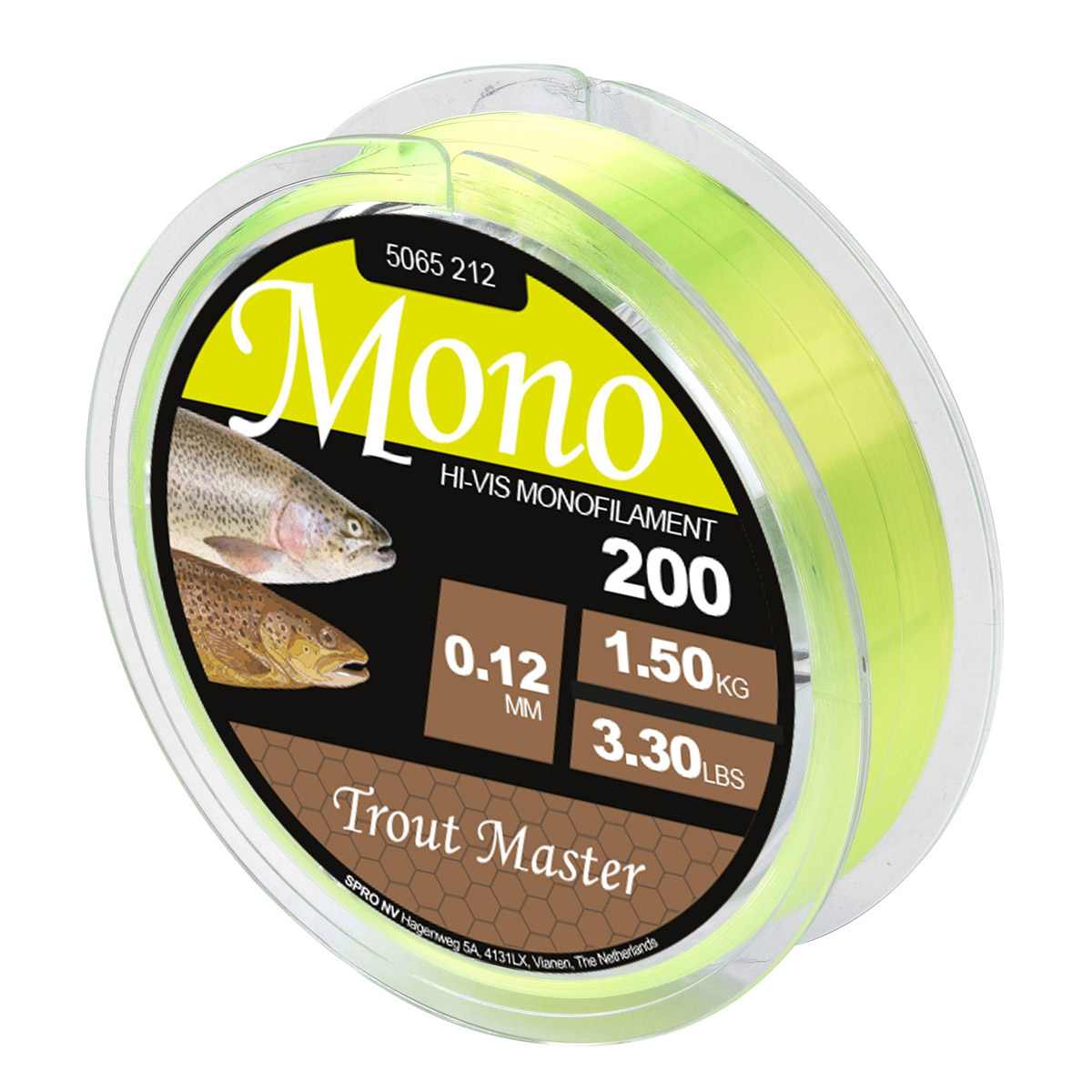 Spro Trout Master Hi-Vis Mono Chart 200 Meter  -  0.16 mm -  0.18 mm -  0.12 mm -  0.22 mm -  0.20 mm -  0.14 mm