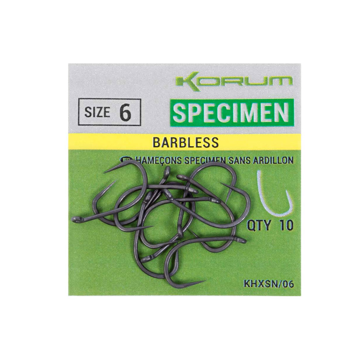 Korum Xpert Specimen Barbless -  6 -  8