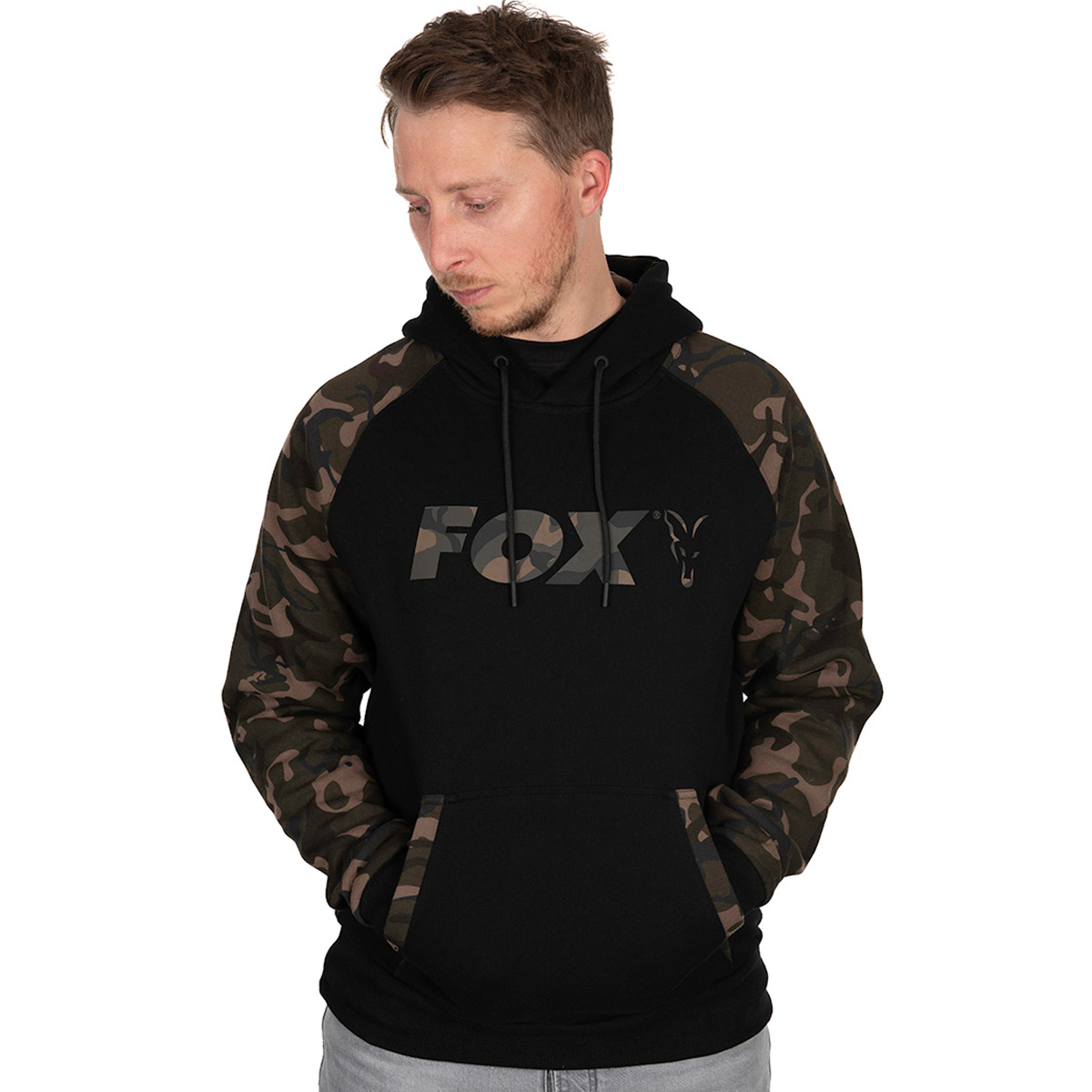 Fox Black Camo Raglan Hoody -  S -  M -  L -  XL -  XXL -  XXXL