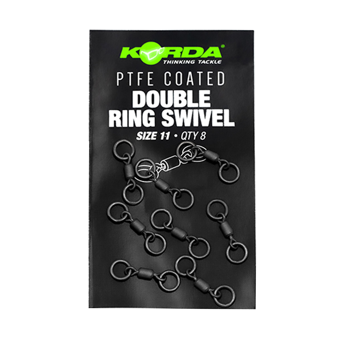 Korda PTFE Coated Double Ring Swivel Size 11