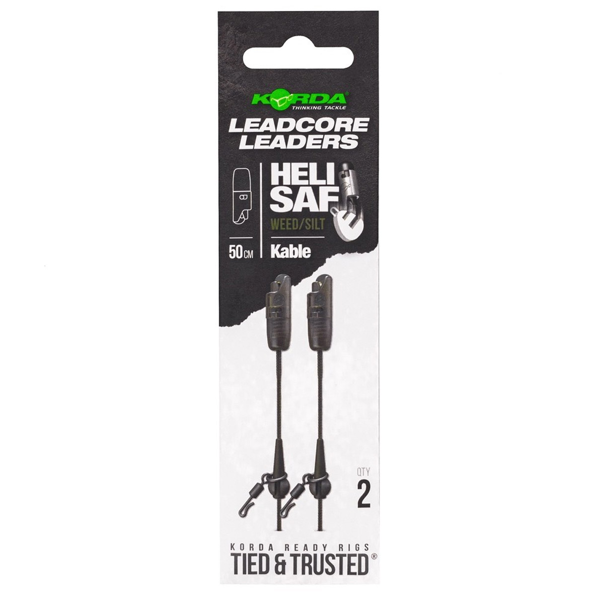 Korda Kable Leadcore Leader Heli Safe 50cm -  Weed