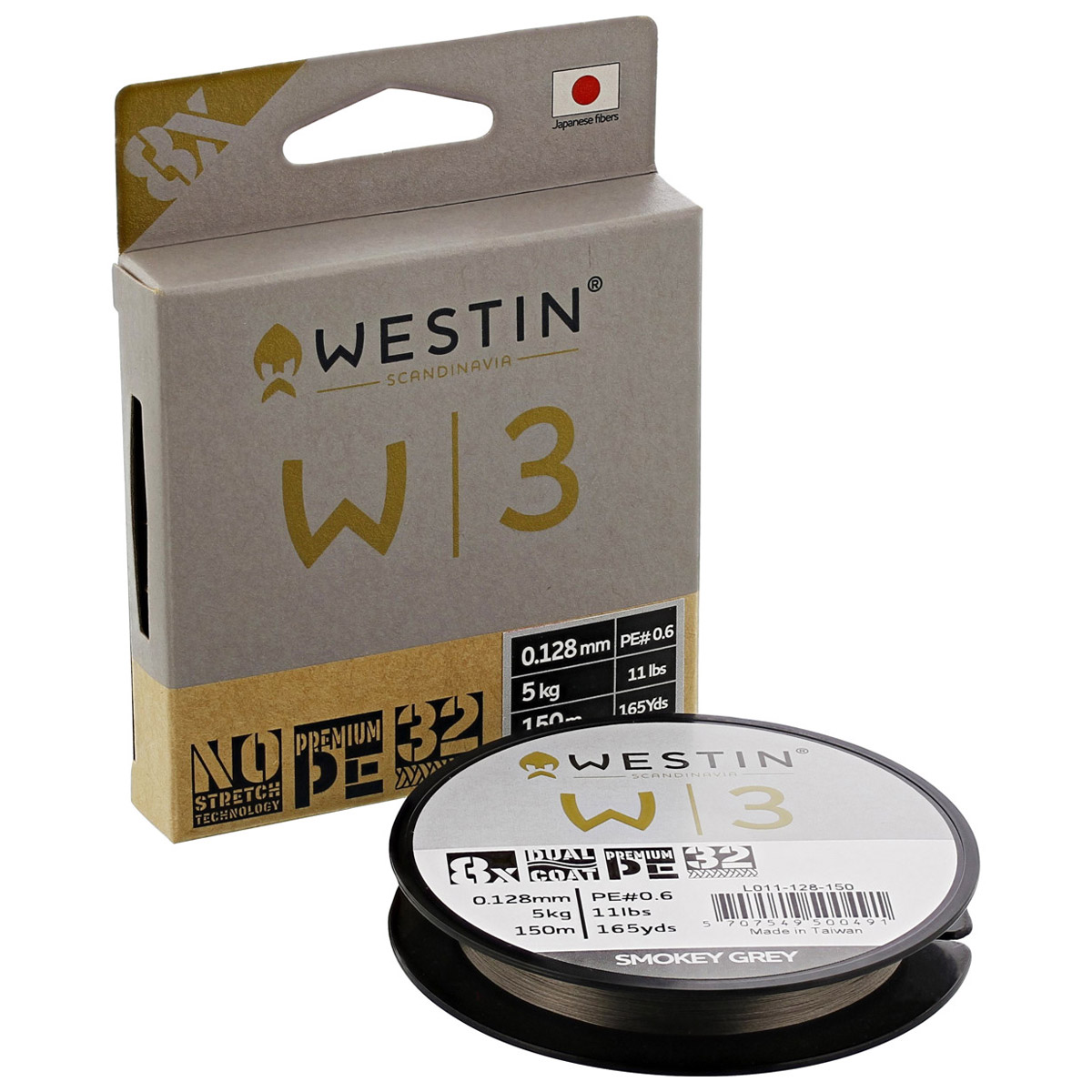 Westin W3 8 Braid Smokey Grey Westin W3 8 Braid Smokey Grey