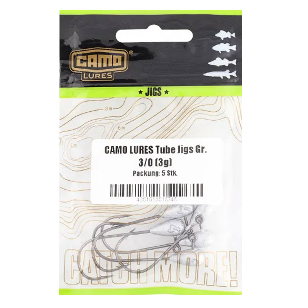 Camo Tackle Tube Jigs 3/0