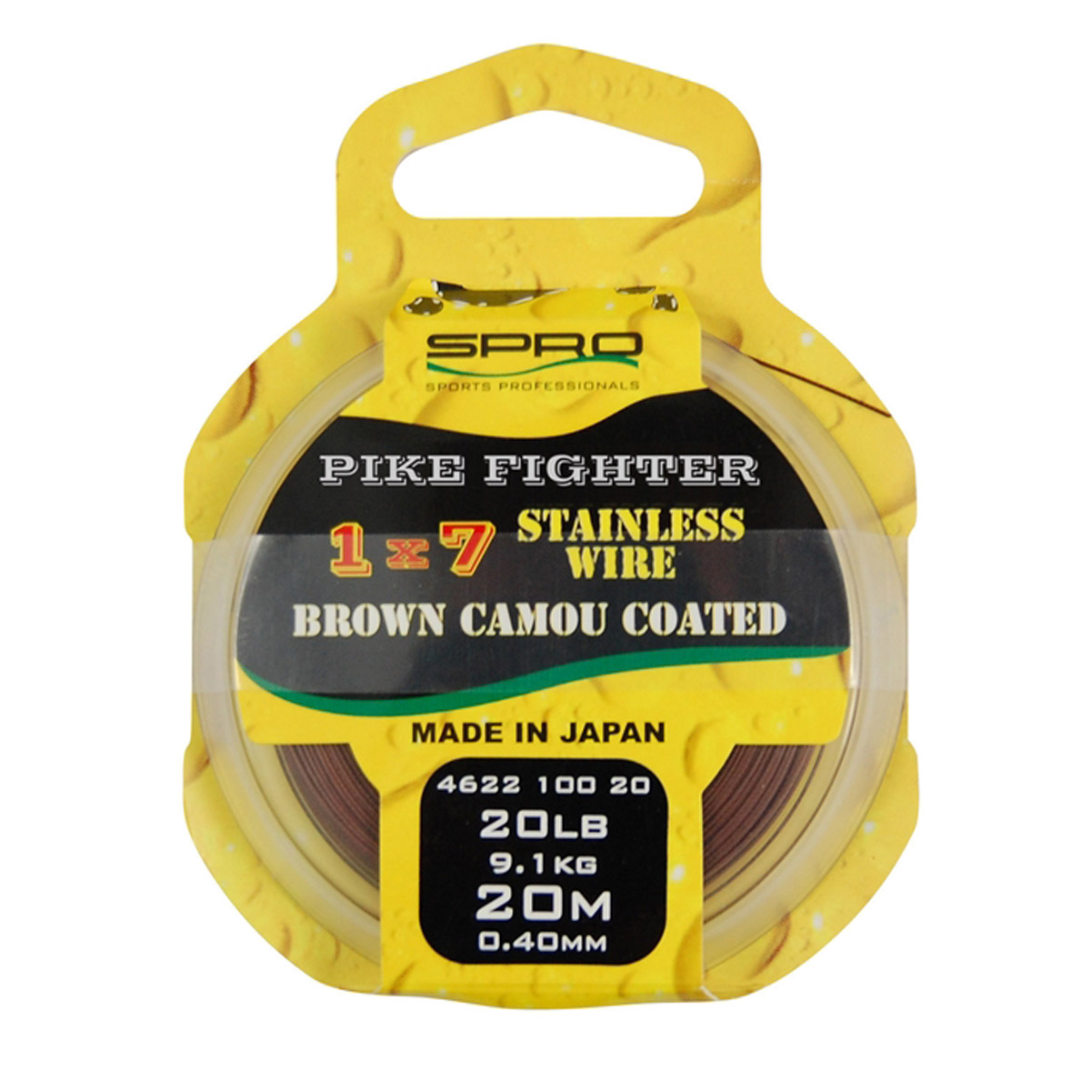 Spro Pike Fighter 1x7 Brown Coated Wire  -  30 lbs