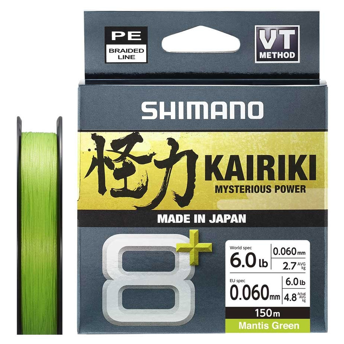 Shimano Kairiki 8+ Mantis Green 150 Meter