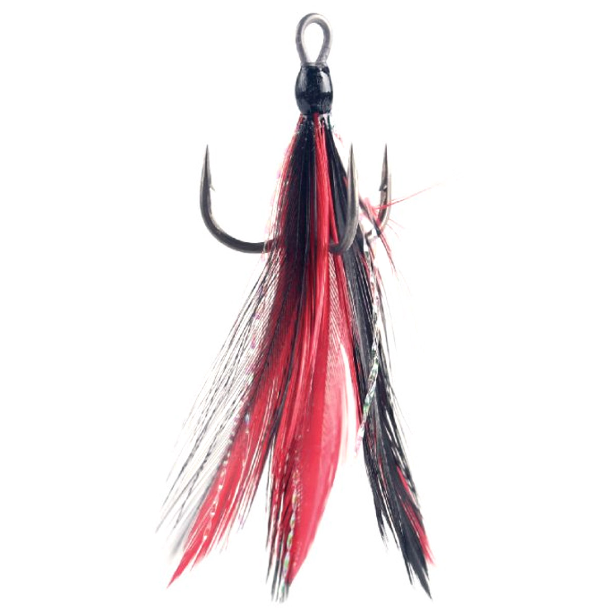BKK Feathered Spear 21-SS Treble Hook Black & Red