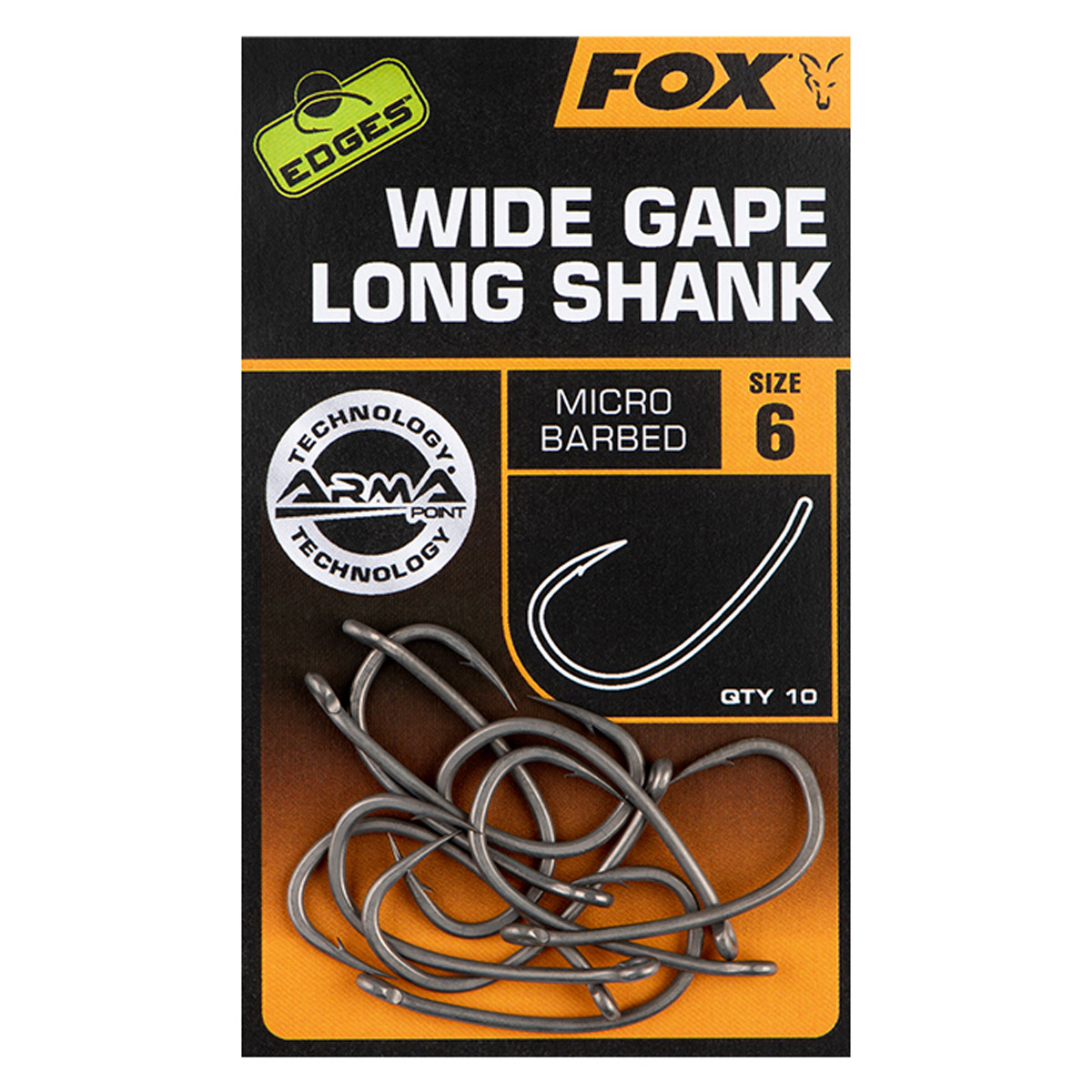 Fox Edges Super Wide Gape Long Shank