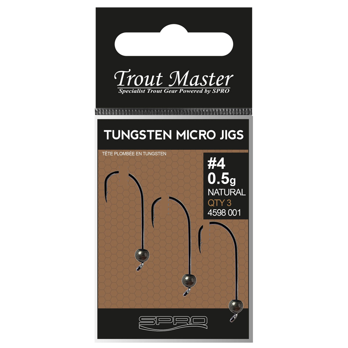 Spro Troutmaster Tungsten Micro Jig Natural Haak 4