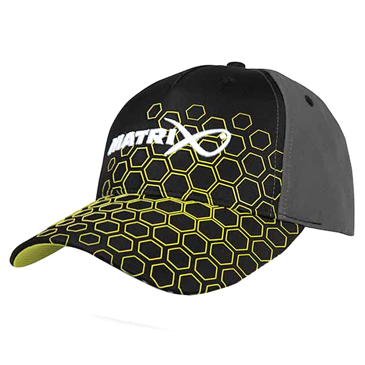 Matrix Hex Print Baseball Cap Black