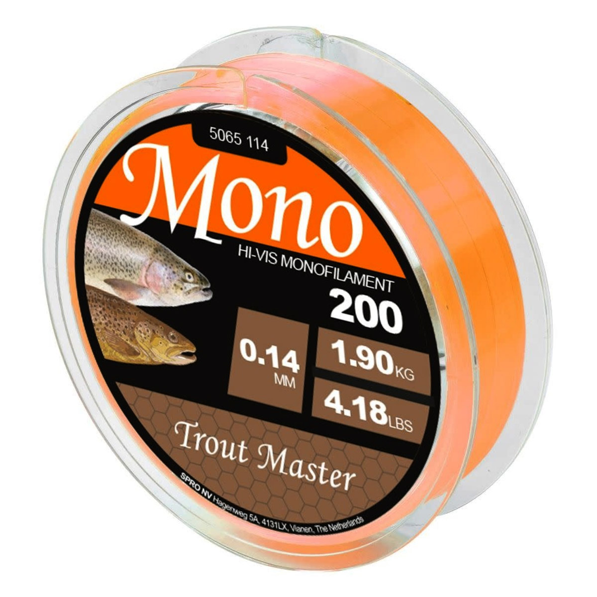Spro Trout Master Hi-Vis Mono Orange 200 Meter