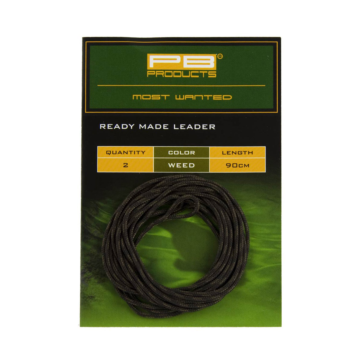 PB Ready Made Leadcore Leader 90 cm -  Weed