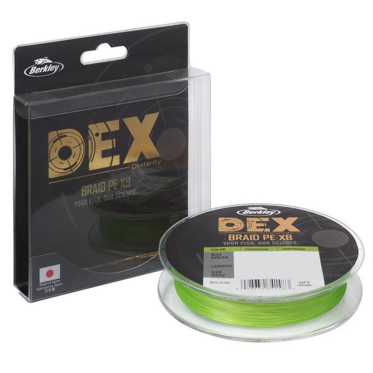 Berkley Dex Braid X8 150 Meter Chartreuse Berkley Dex Braid X8 150 Meter Chartreuse