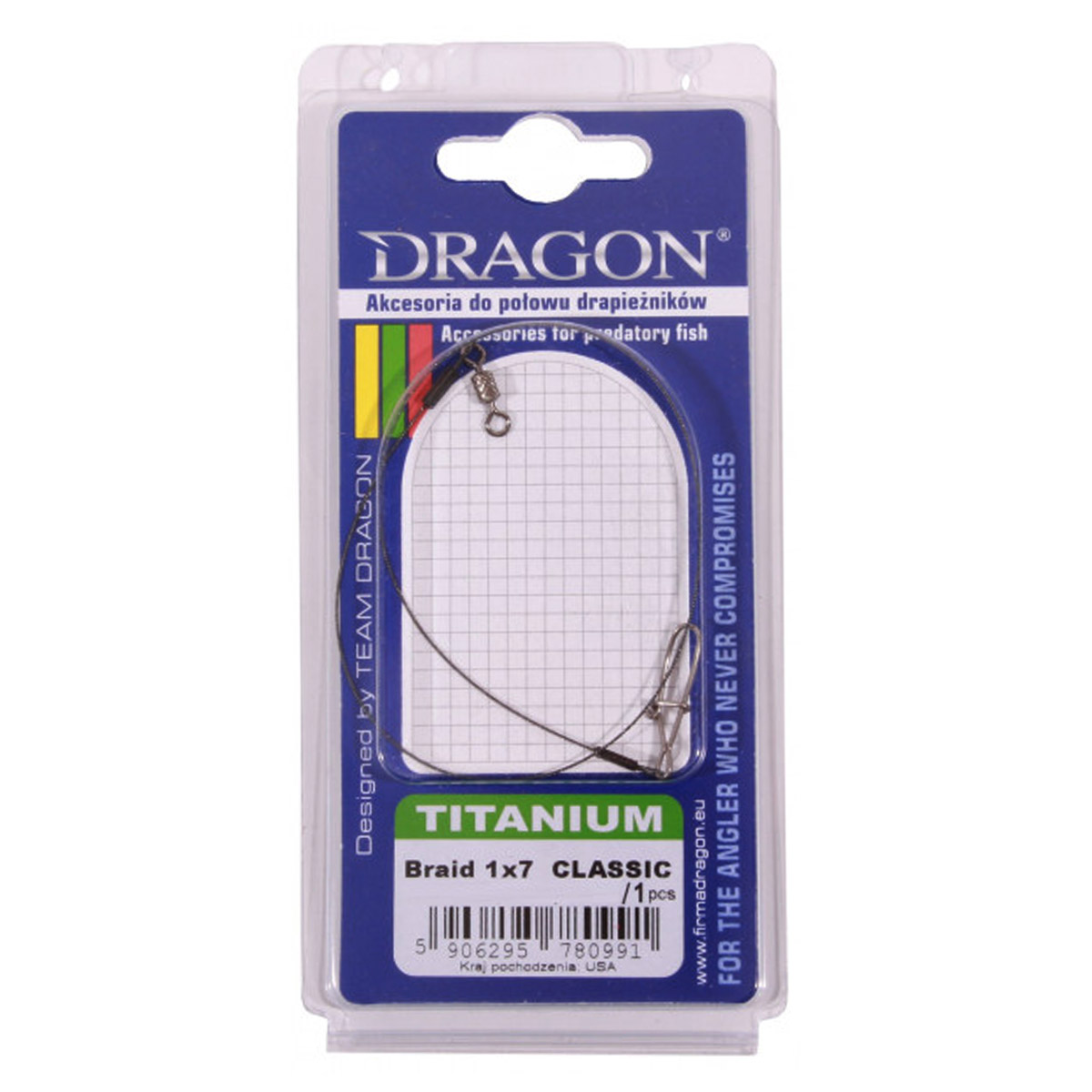 Dragon Titanium Braid 1x7 Leader 30 cm
