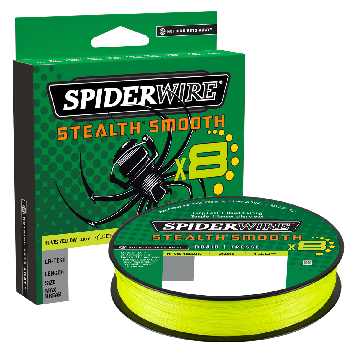Spiderwire Stealth Smooth 8 Hi Vis Yellow 150 meter -  0.15 mm -  0.39 mm -  0.29 mm -  0.13 mm -  0.23 mm -  0.33 mm -  0,06 mm -  0.11 mm -  0.07 mm -  0.09 mm -  0.19 mm