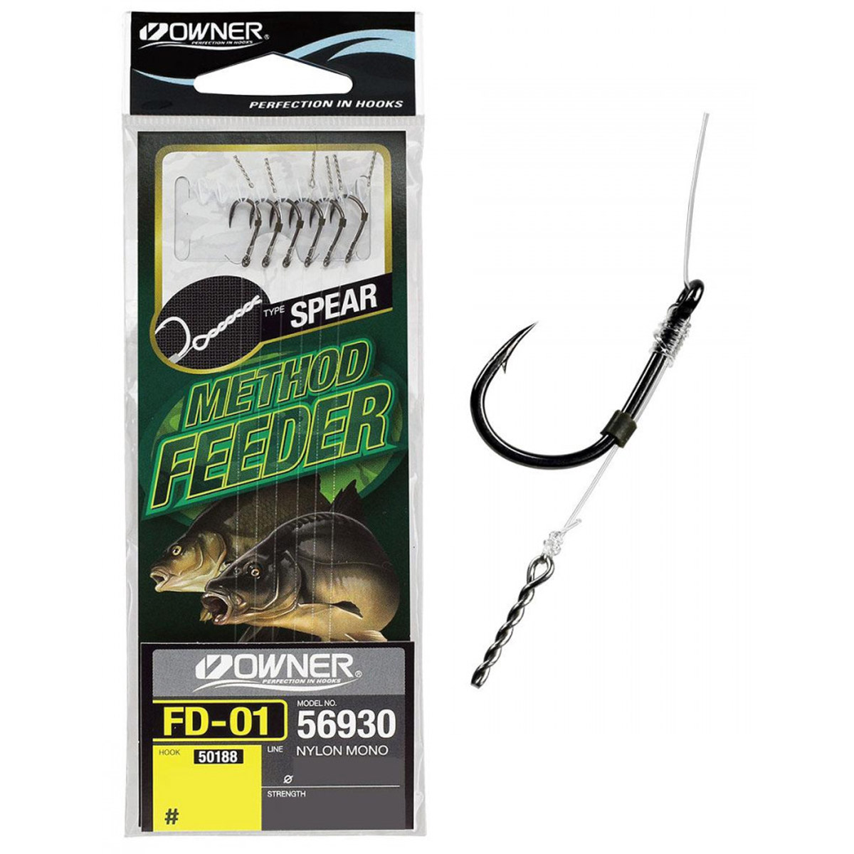 Owner FD-01 Method Feeder Spear Rigs 10 CM