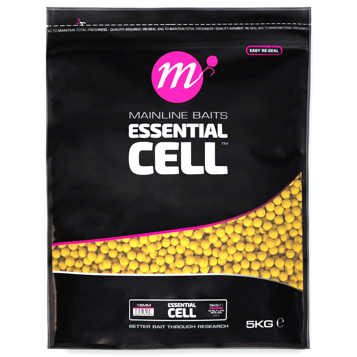 Mainline Shelf Life Boilies Essential Cell 5 KG -  15 mm