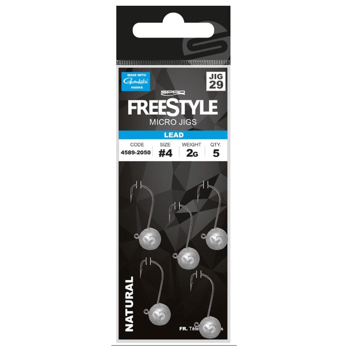 Spro Freestyle Lead Micro Jig Natural Maat 2