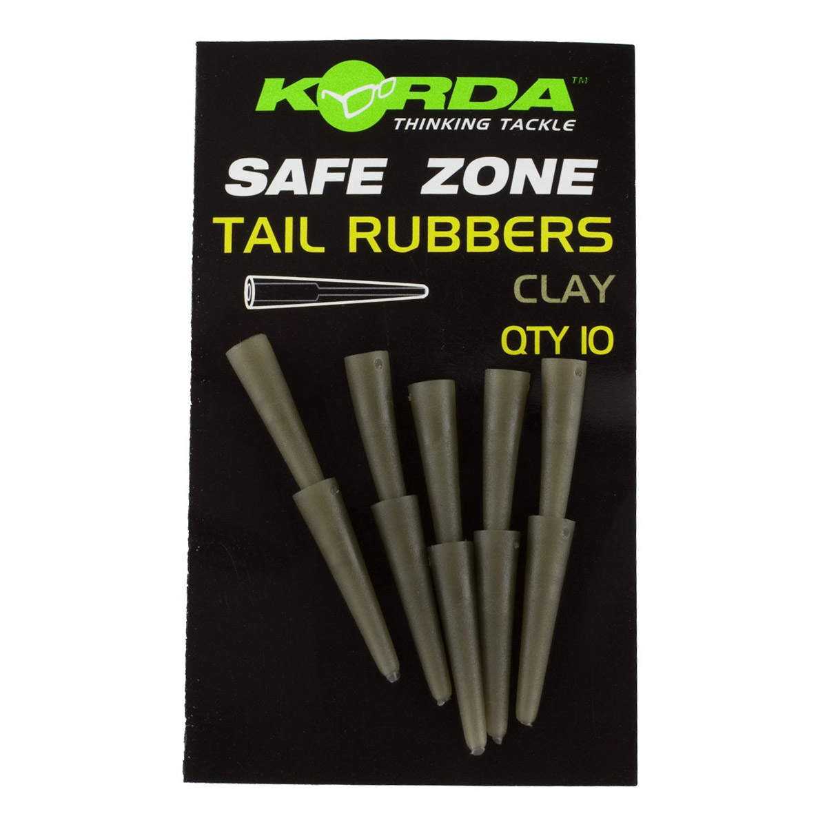 Korda Safe Zone Tail Rubbers -  Clay
