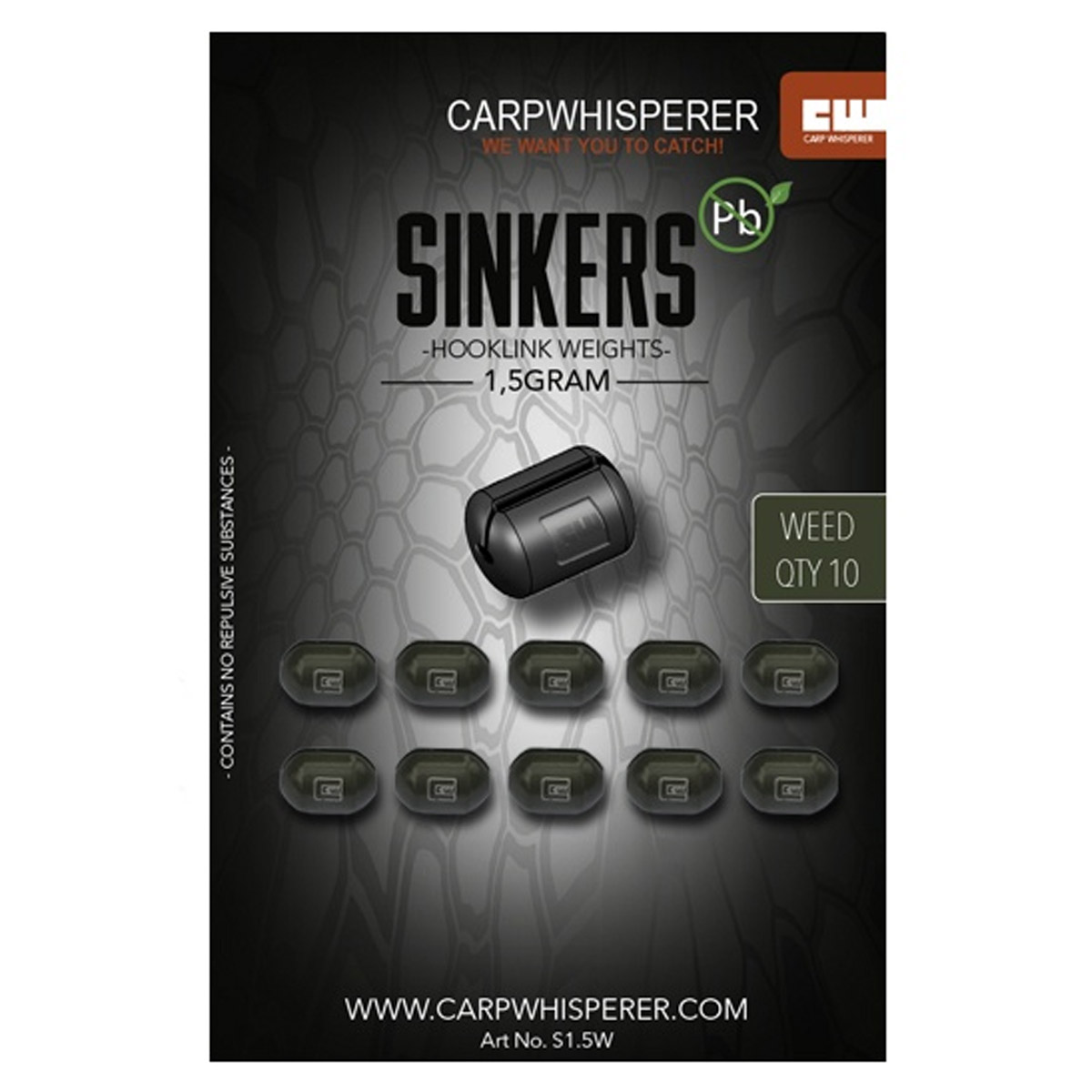Carp Whisperer - Sinkers Quick Change Silt -  1,5 gram