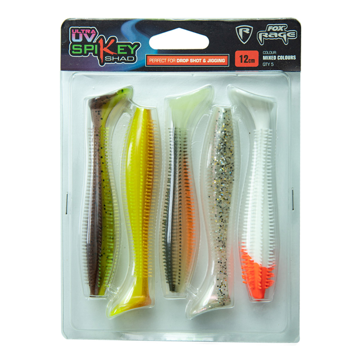 Fox Rage Spikey Shad UV Mixed Colour Pack