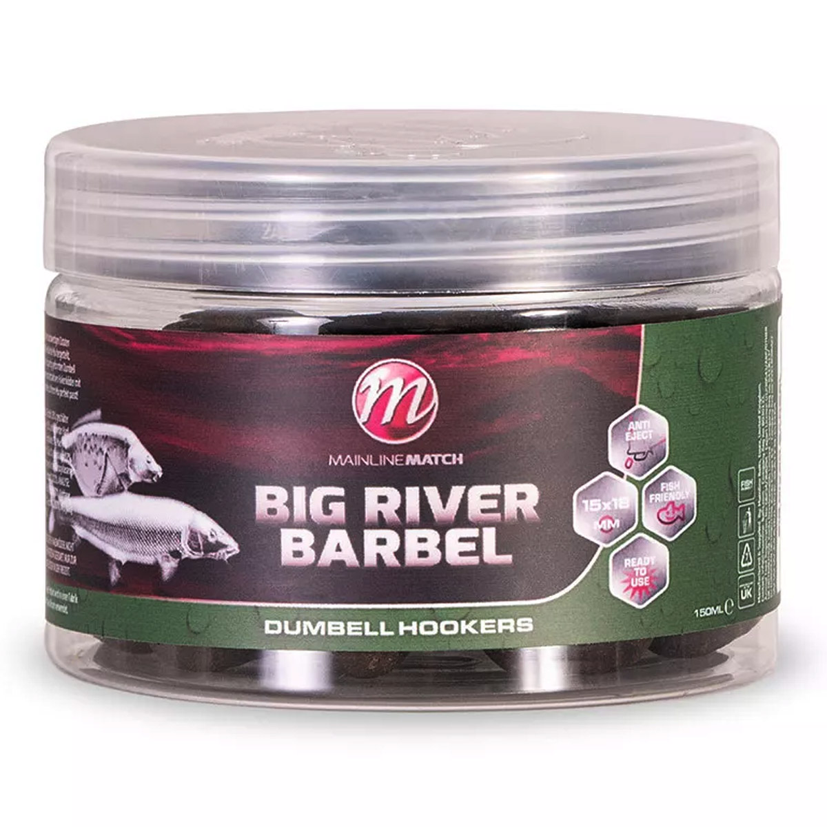Mainline Big River Barbel Dumbell Hookbaits -  15 mm -  18 mm