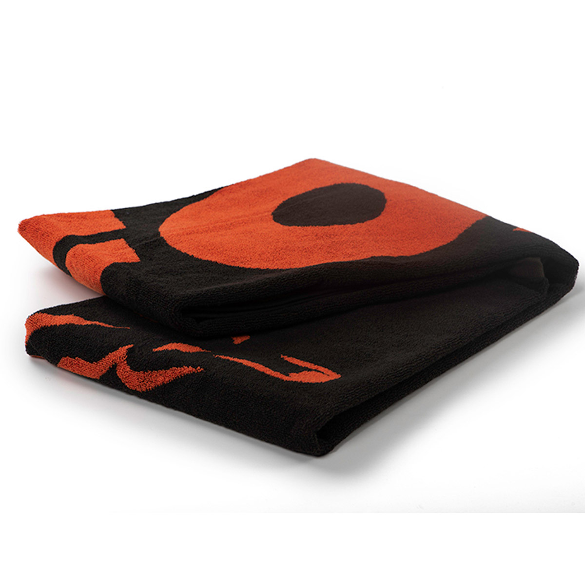 Fox Beach Towel Black & Orange