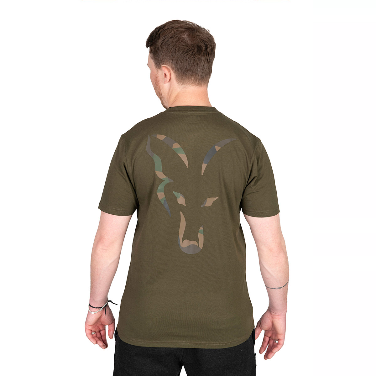 Fox Khaki Large Print T-Shirts 