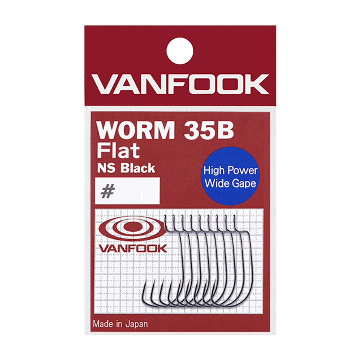 Vanfook Worm 35B Flat Hooks