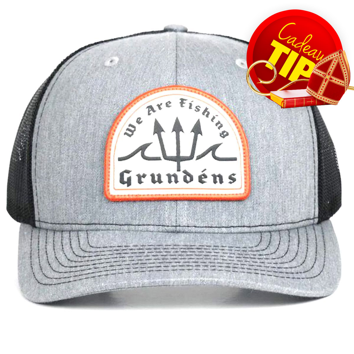 Grundens Poseidon Trucker Heather Grey/Black