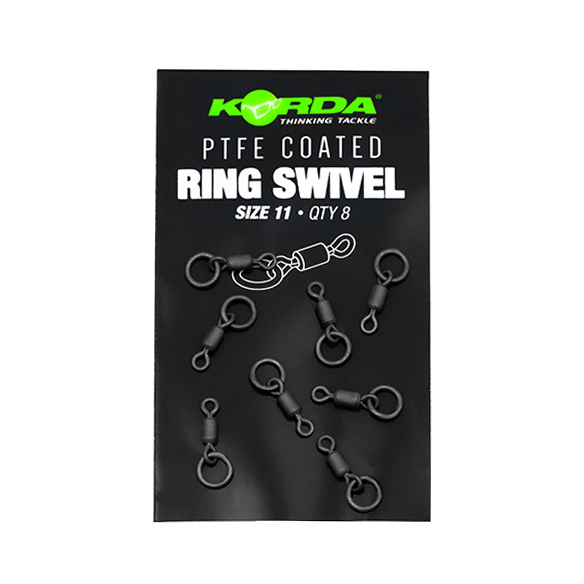 Korda PTFE Coated Ring Swivel Size 11