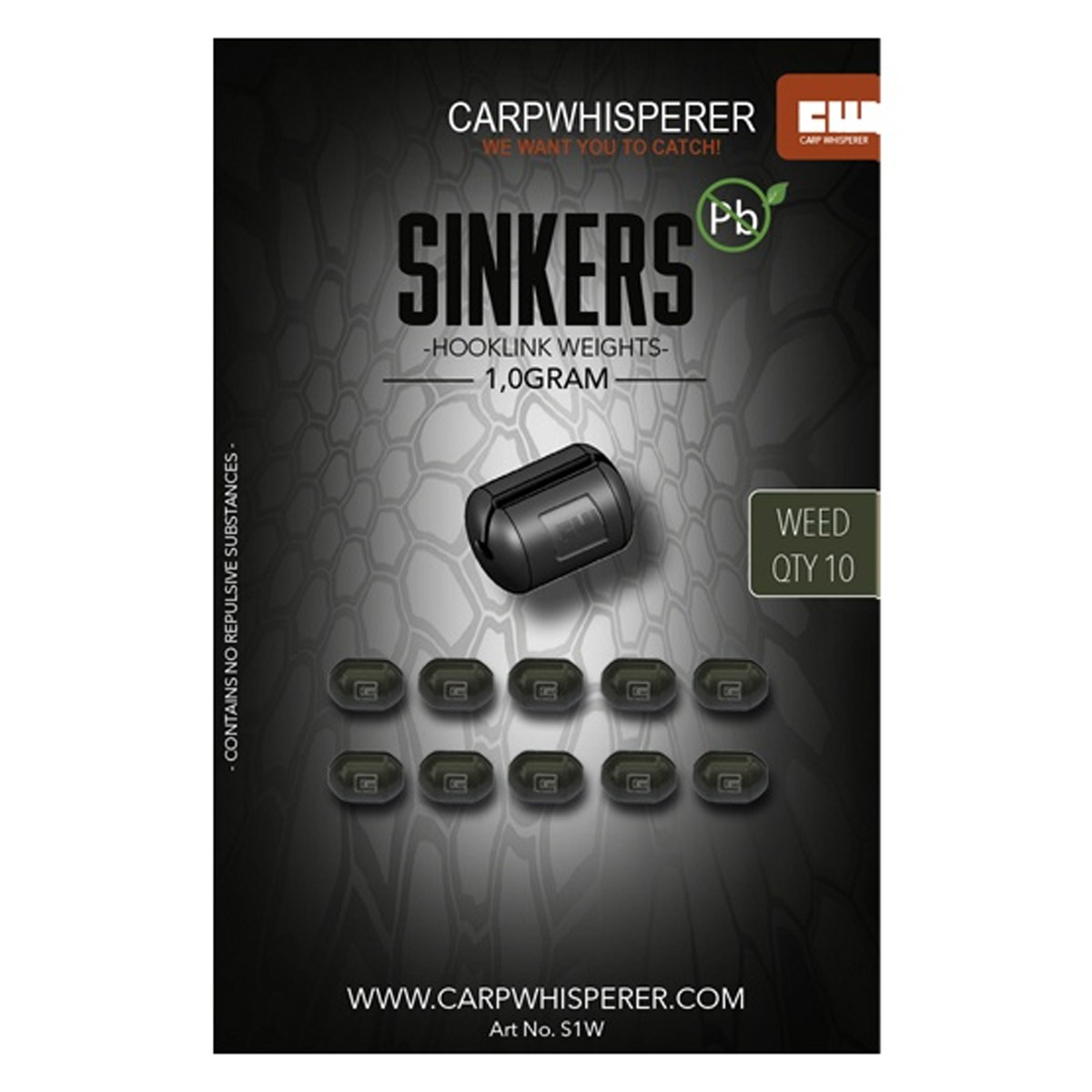 Carp Whisperer - Sinkers Quick Change Weed -  1 gram