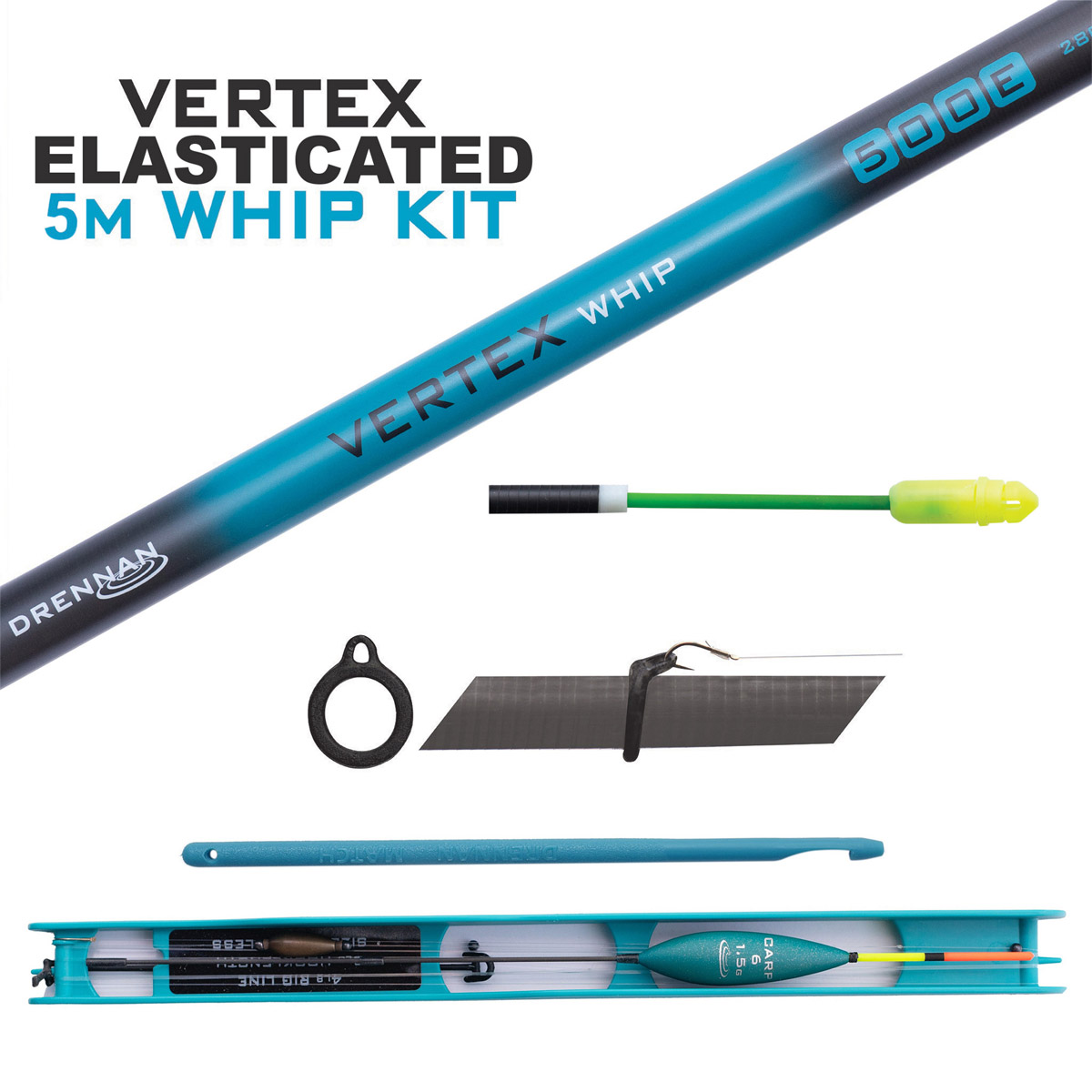 Drennan Vertex Elasticated Whip Kit Drennan Vertex Elasticated Whip Kit