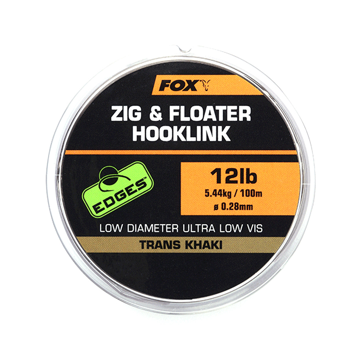 Fox Edges Zig & Floater Hooklink Trans Khaki -  0.28 mm
