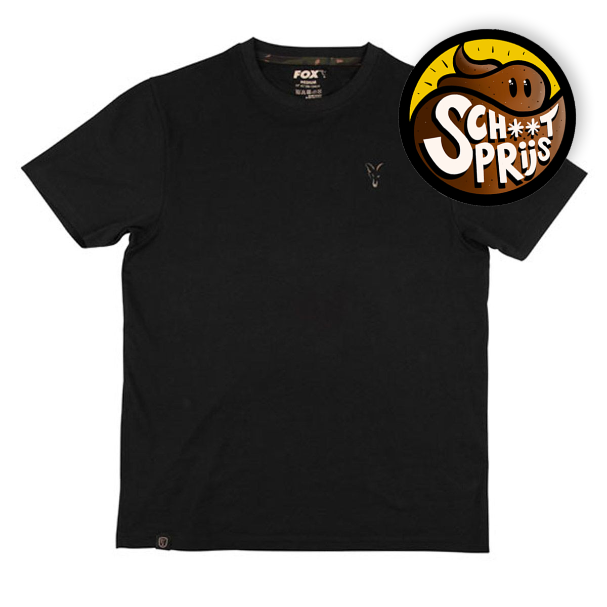 Fox Black T-Shirt -  XXL -  S