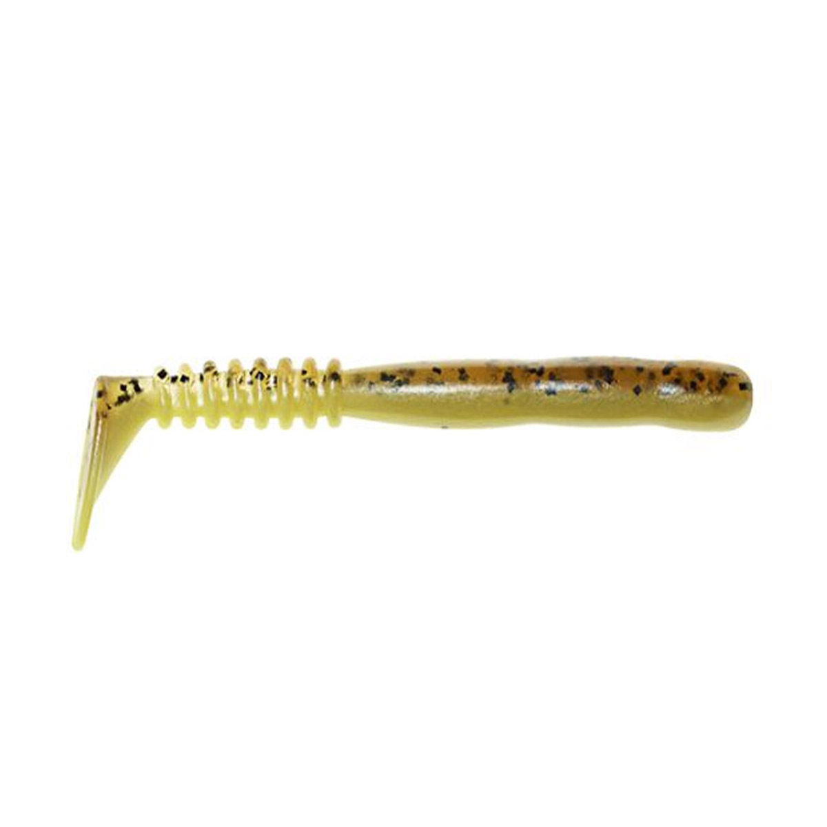 Reins Rockvibe Shad 2 Inch 2-Tone -  Motoroil Pepper / Chartreuse Pearl