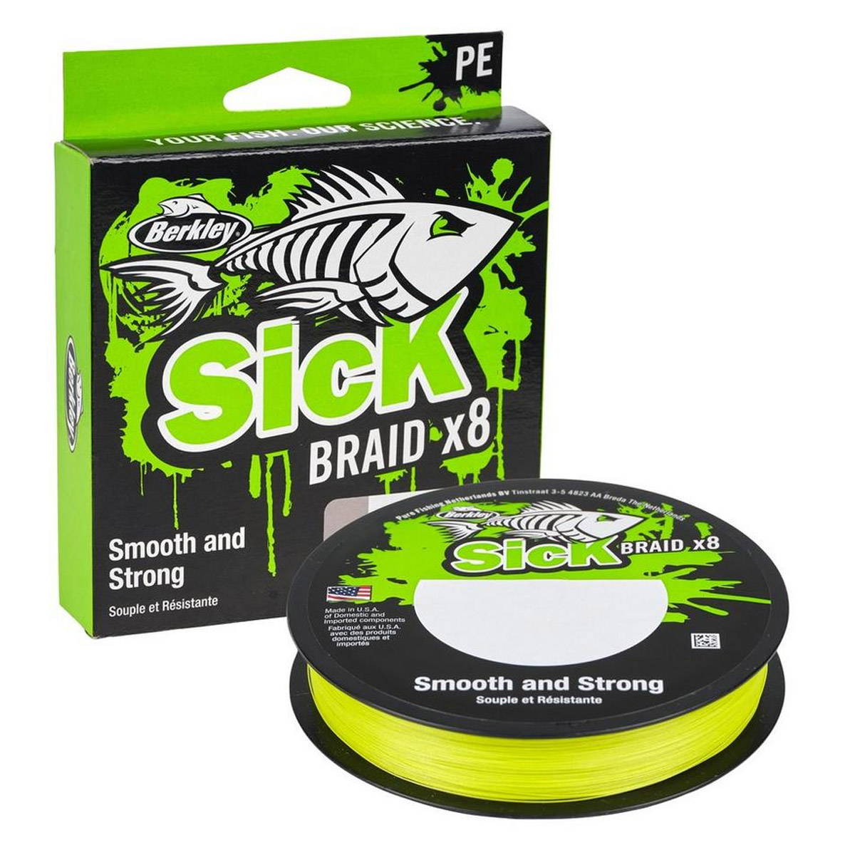 Berkley Sick Braid 150 Meter Flame Green Berkley Sick Braid 150 Meter Flame Green