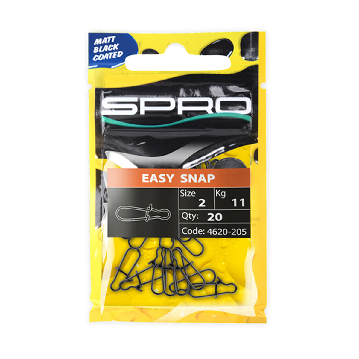 Spro Matt Black Easy Snap + Rolling Swivel 