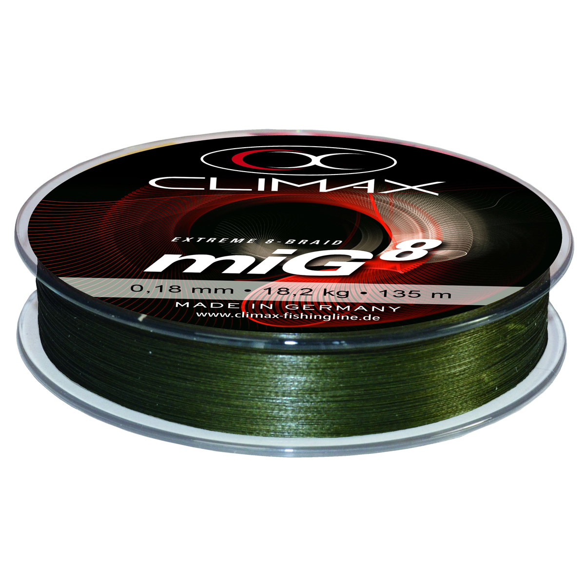 Climax miG8 Braid Olive Green 135 Meter