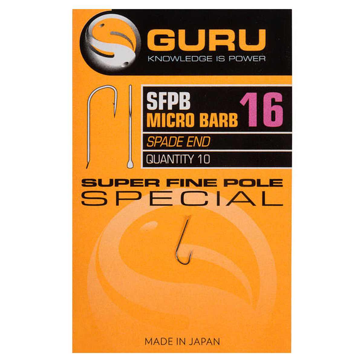 Guru Super Fine Pole Hooks - Spade End