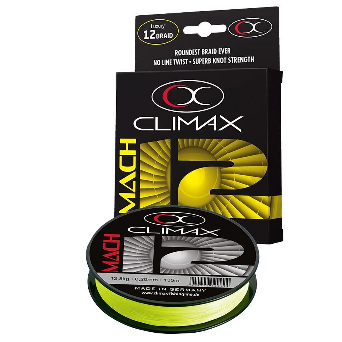 Climax Mach 12 Spiral Braid Fluo Yellow 135 Meter