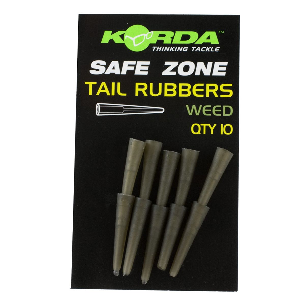 Korda Safe Zone Tail Rubbers -  Weed