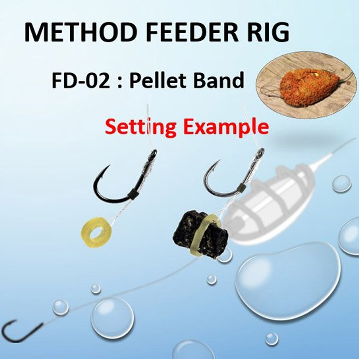 Owner FD-02 Method Feeder Pellet Band Rigs 10 CM