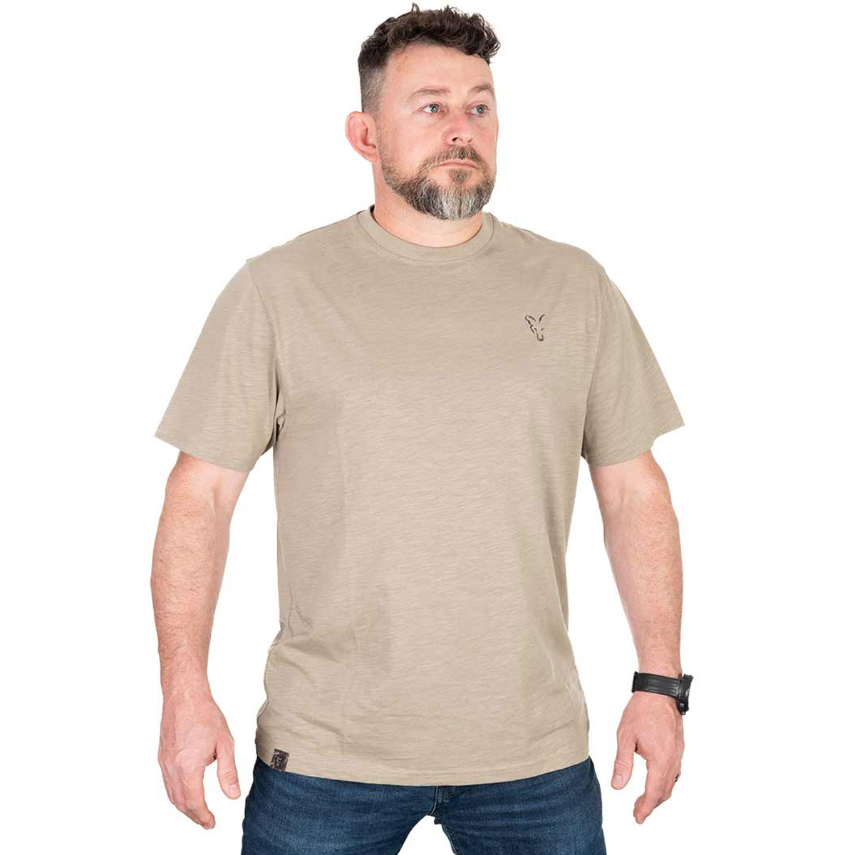 Fox Light Weight Khaki Large Print T-Shirt