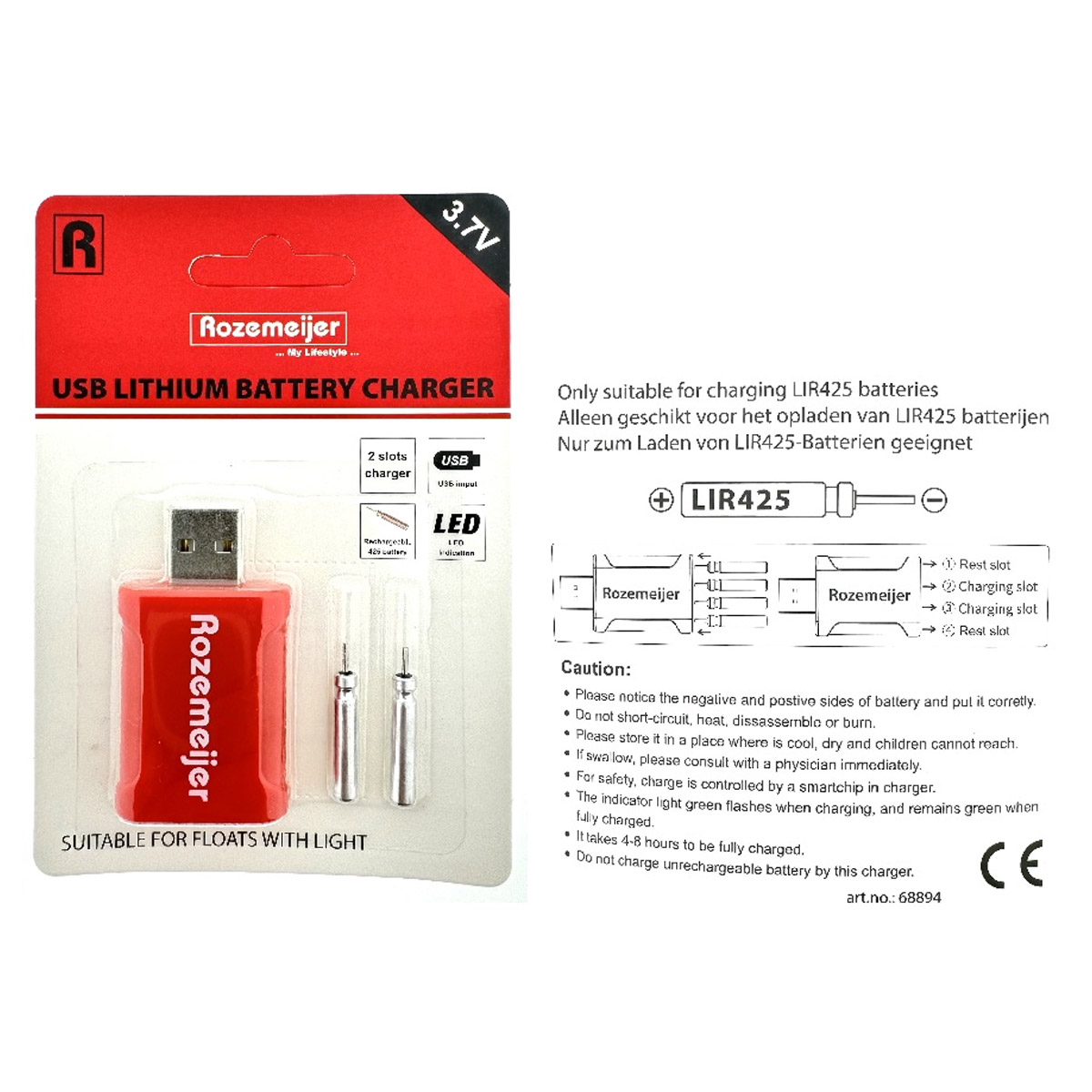 Rozemeijer USB Lithium Battery Charger