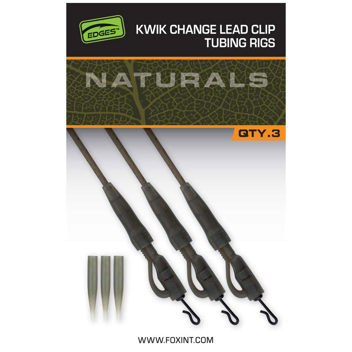Fox Edges™ Naturals Kwik Change Lead Clip Tubing Rigs